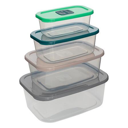 Set 4 recipiente alimentare KLIC - Basics (24,1/18/9,2cm)