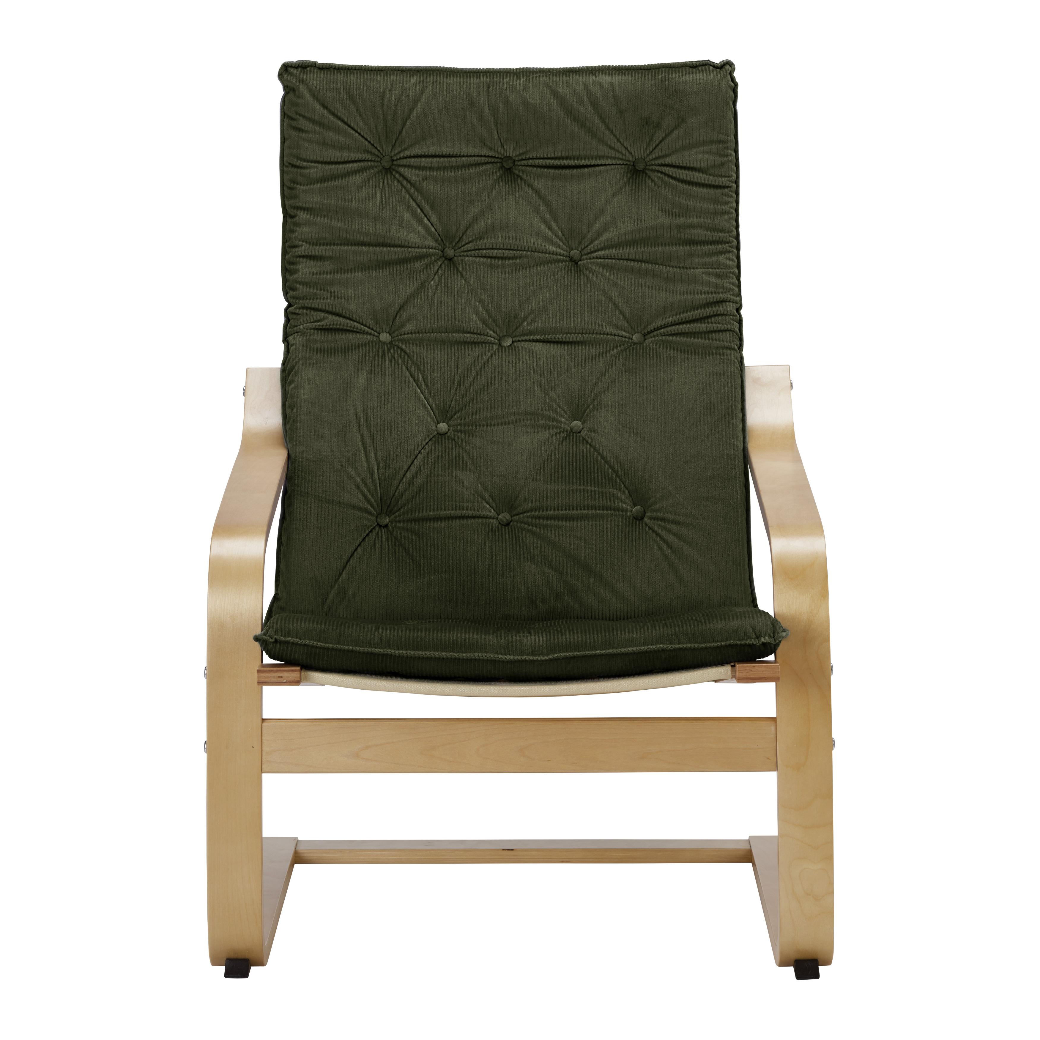 Sessel, olivgrün, "Jacopo", Samt - Birkefarben/Olivgrün, MODERN, Holz/Textil (67,5/98/83cm) - Bessagi Home
