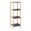 HYLLA ELSA -EXKLUSIV- - svart/naturfärgad, Modern, trämaterial/naturmaterial (34/110/33cm) - Mömax