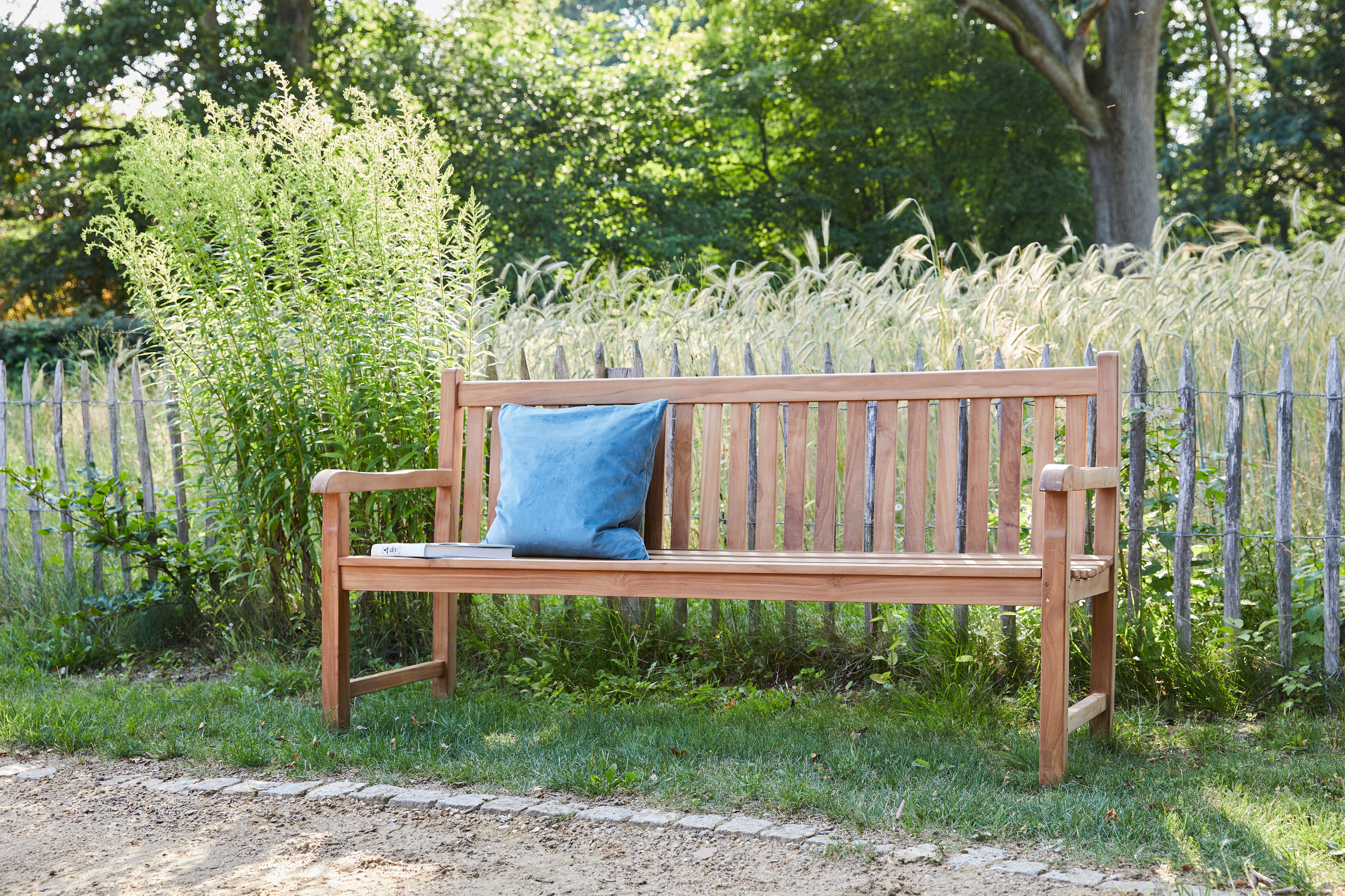 ŁAWKA OGRODOWA SEMERANG - kolor drewna tekowego, Natur, drewno (120/92/55cm) - Ambia Garden