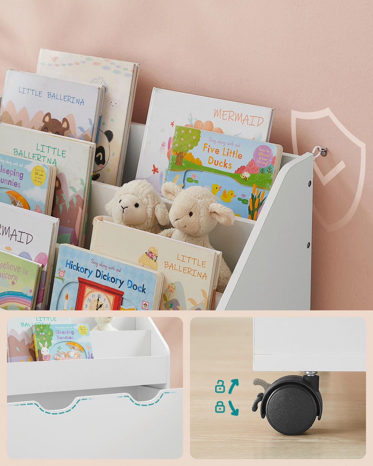Kinderregal in Weiß, MDF ca. 62,5x70x29,5 cm - Weiß, MODERN, Holzwerkstoff (62,5/70/29,5cm) - MID.YOU