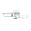 LED-DECKENLEUCHTE OMIE - Chromfarben/Silberfarben, MODERN, Kunststoff/Metall (63,5/34/8cm) - Mömax