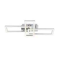 Led Mennyezeti Lámpa Omie - krómszínű/ezüstszínű, Modern, műanyag/fém (63,5/34/8cm) - Mömax