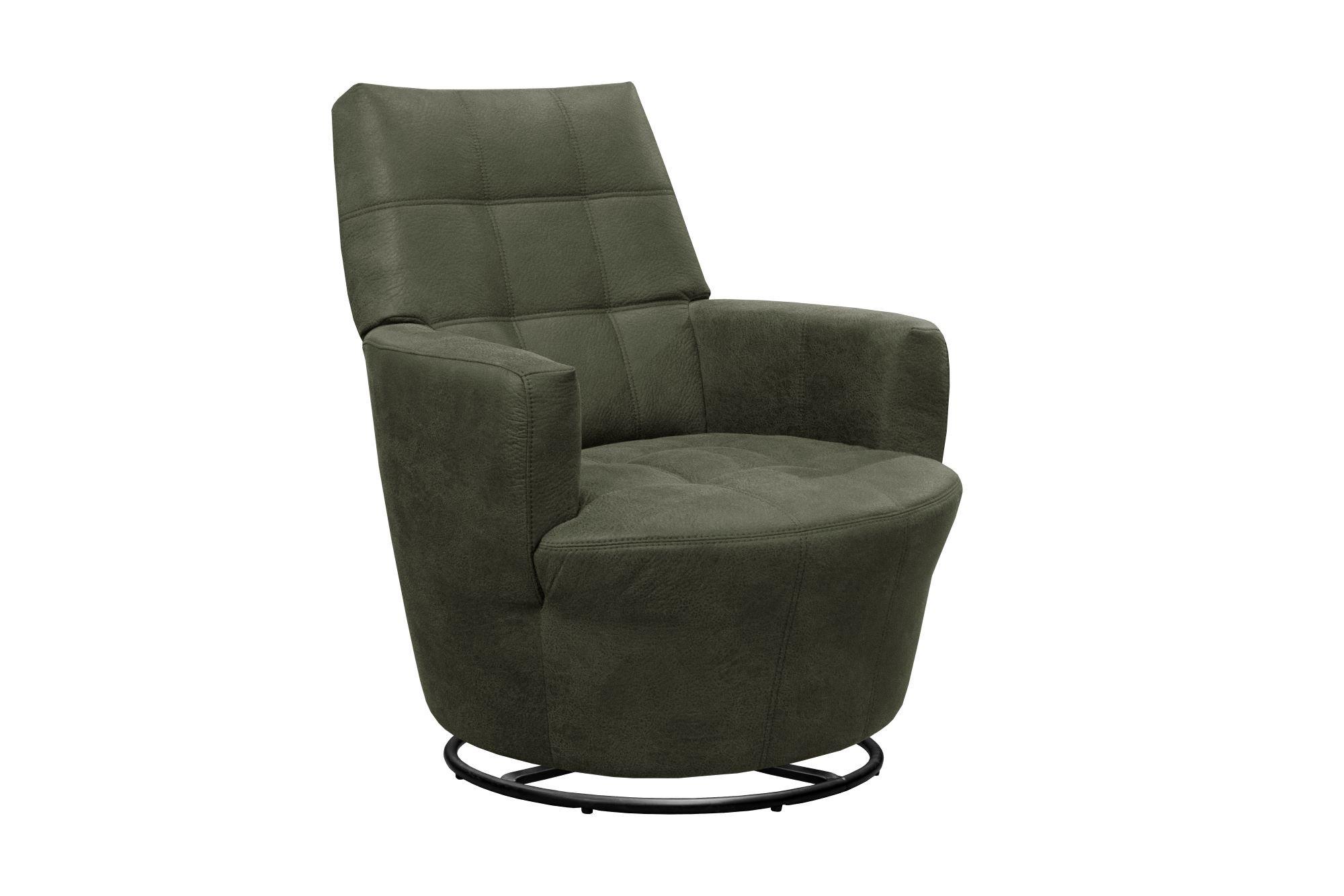 Fotelja Rimini - zelena/crna, Moderno, drvni materijal/drvo (80/93/91cm) - Premium Living