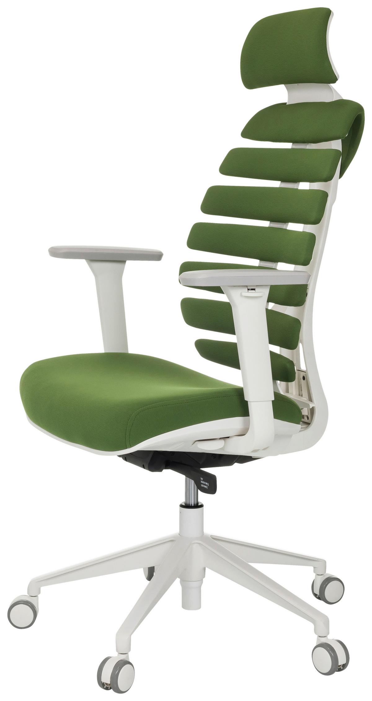 Pisarniški Stol Ergo Line W, Zelena - zelena/bela, Moderno, umetna masa/tekstil (67/116 - 133/65cm) - MID.YOU