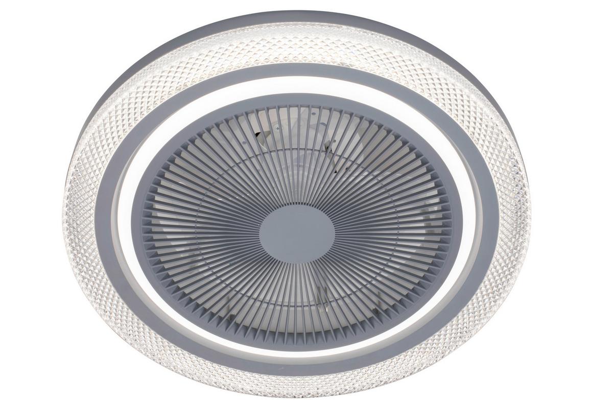 WENTYLATOR SUFITOWY SALERNO - biały/szary, Lifestyle, tworzywo sztuczne/metal (50/20cm) - Mican