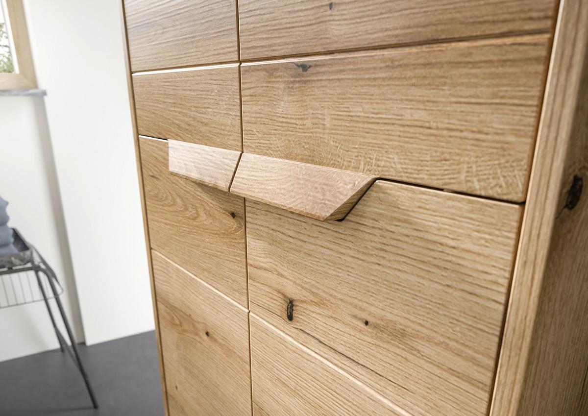 Hochschrank Zeno ca. 64x189 cm Eichefarben - Schwarz, MODERN, Holzwerkstoff (64/189/32cm) - MID.YOU