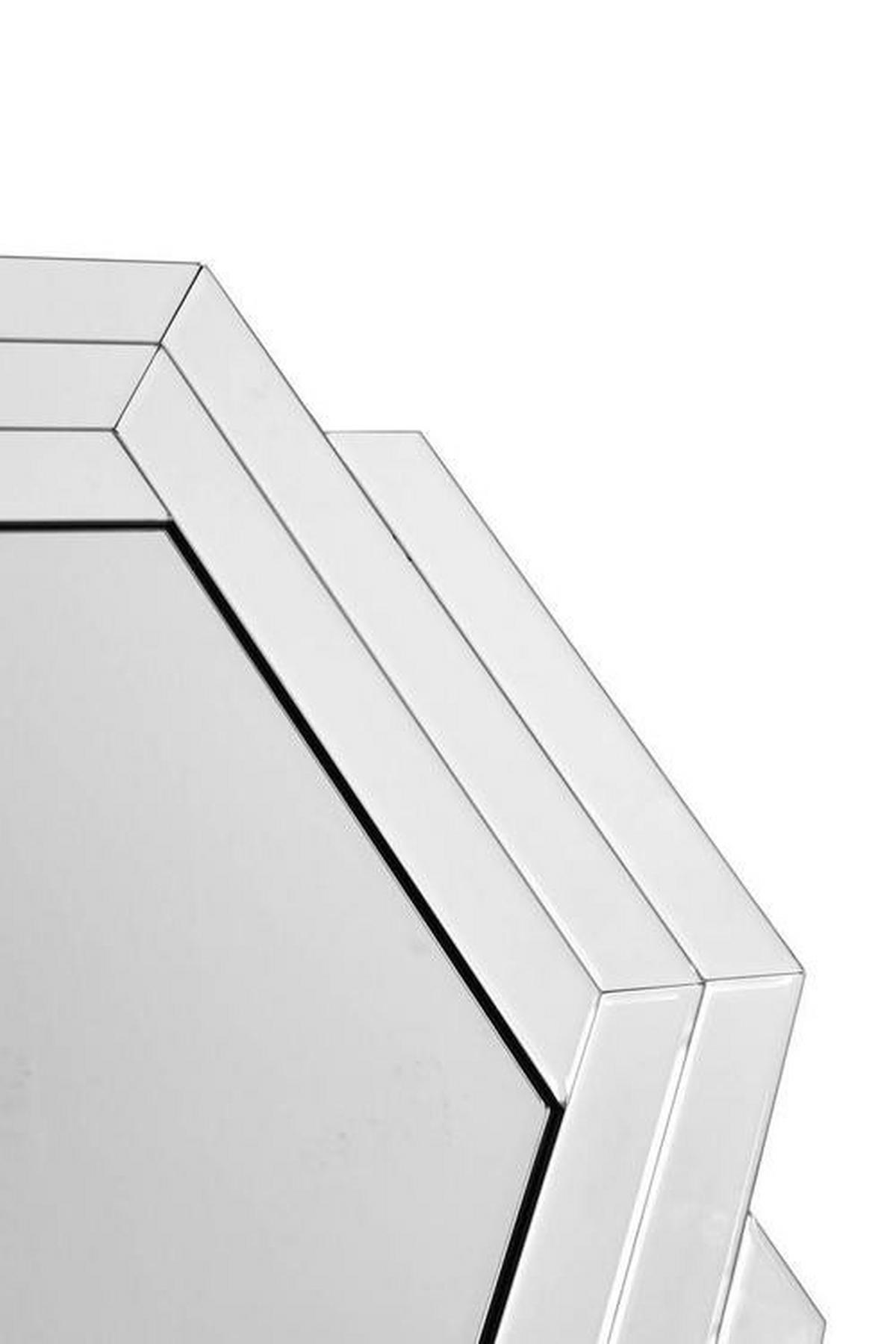 LUSTRO ŚCIENNE WDVEF - kolor srebrny, Basics, metal/szkło (80/85/1.6cm)