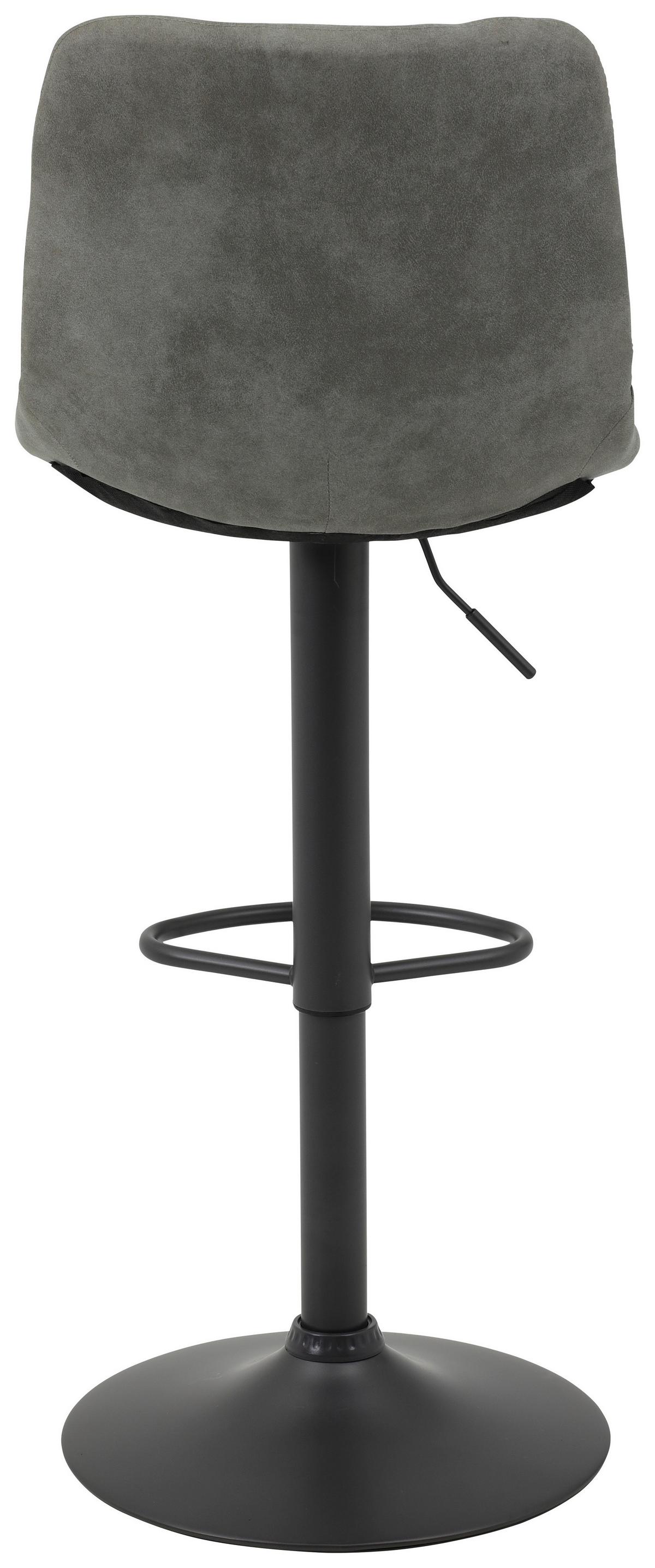 STOŁEK BAROWY YVONNE H - szary, Konventionell, metal/tkanina (43/113/44cm) - Carryhome