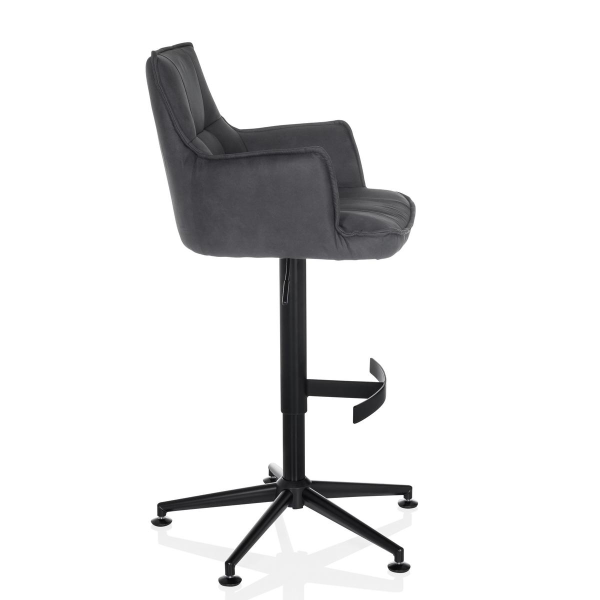 Barski Stol Solao Life High, Antracit - črna/antracit, Moderno, kovina/umetna masa (55/93/56cm) - MID.YOU