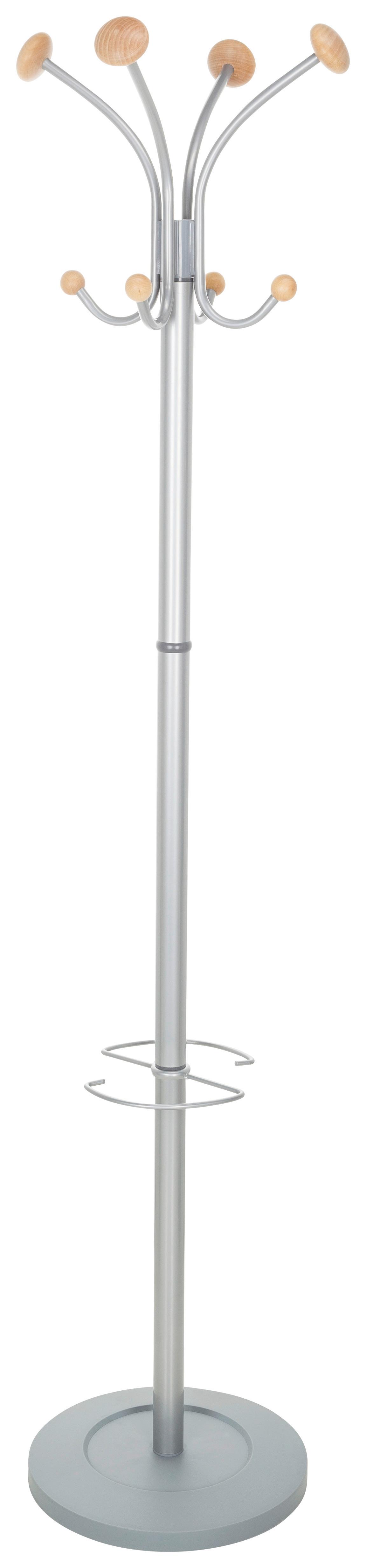 Garderobni Obešalnik Space, Srebrna - srebrne barve, Moderno, kamen/kovina (38/173/38cm) - MID.YOU