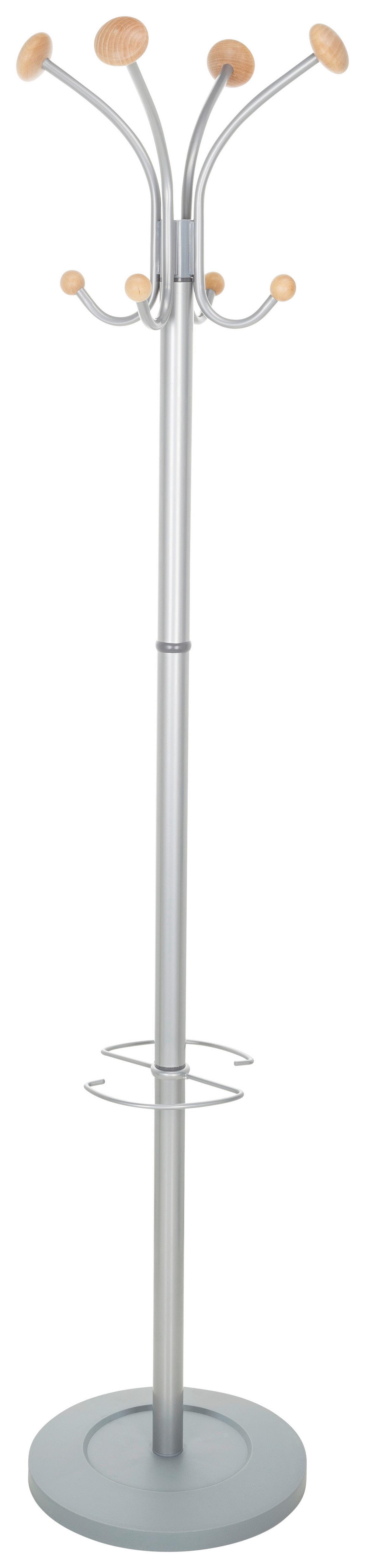 Garderobni Obešalnik Space, Srebrna - srebrne barve, Moderno, kamen/kovina (38/173/38cm) - MID.YOU