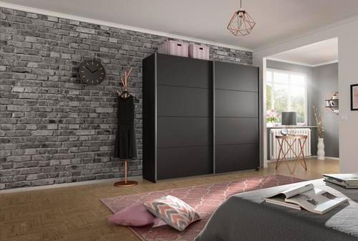 Ormar S Kliznim Vratima Belluno - siva/boje aluminija, Moderno, drvni materijal/metal (226/210/62cm) - Modern Living