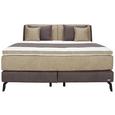 Boxspringbett in Braun/Beige ca. 160x200cm - Beige/Schwarz, KONVENTIONELL, Holz/Kunststoff (160/200cm) Boxspringbett in Braun/Beige ca. 160x200cm - Beige/Schwarz, KONVENTIONELL, Holz/Kunststoff (160/200cm)