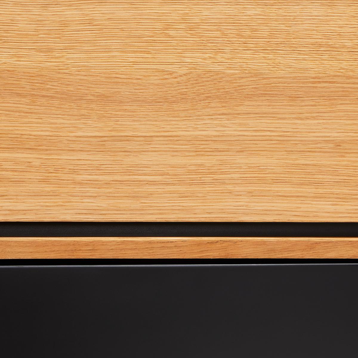 KOMODA SZEROKA OBAN - kolor dębowy/czarny, Design, materiał drewnopochodny/metal (120/119/40cm) - MID.YOU