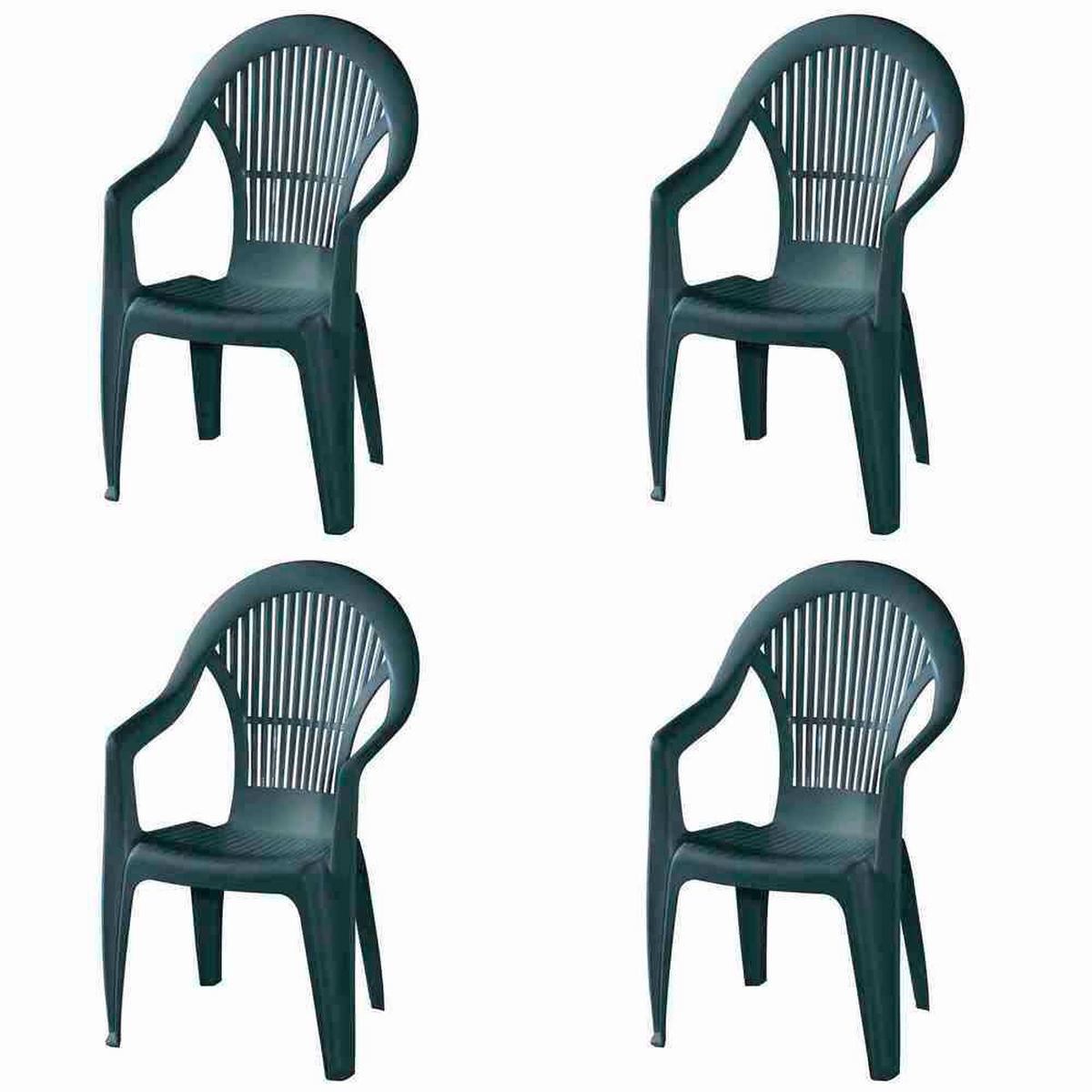 Siena Garden Stapelsessel in Kuststoff Grün - Grün, KONVENTIONELL, Kunststoff (54/93/57cm) - Siena Garden