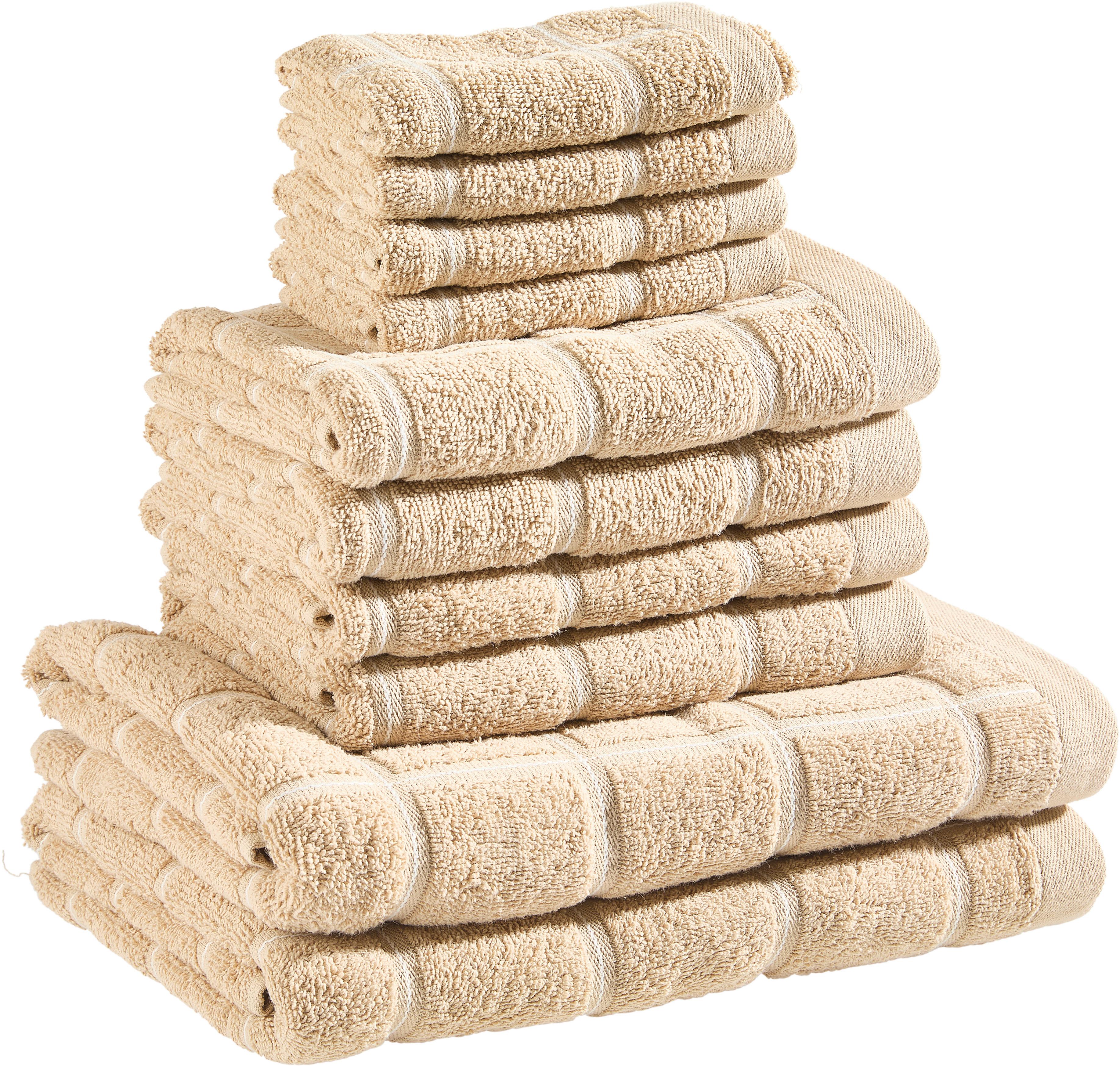 ZESTAW RĘCZNIKÓW FROTTE CHECK - karmel, Design, tkanina (30/50cm) - Esposa