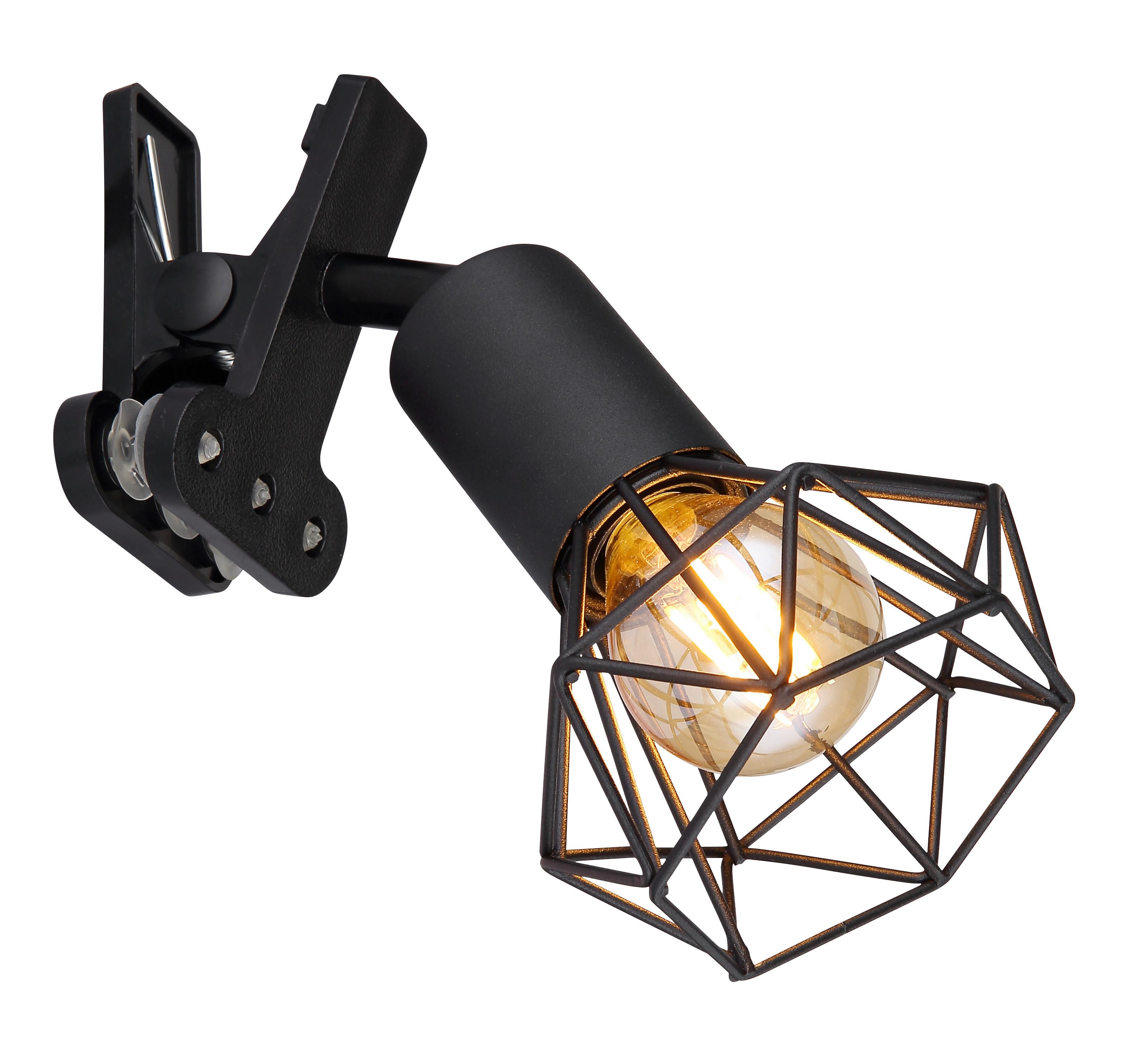 Klemmleuchte Xara 1 max. 40 Watt - Schwarz, Basics, Metall (13/9,2/18,8cm) - Globo