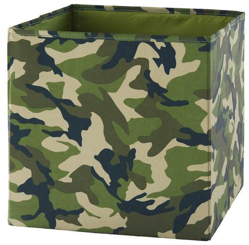 Összehajtható Doboz Michi - olívazöld/fekete, textil (30/30/30cm) - Modern Living
