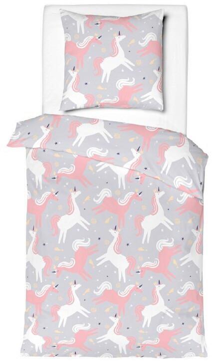 Kinderbettwäsche Einhorn Hellgrau ca. 140x200cm - Hellgrau, Textil (140/200cm) - Mömax