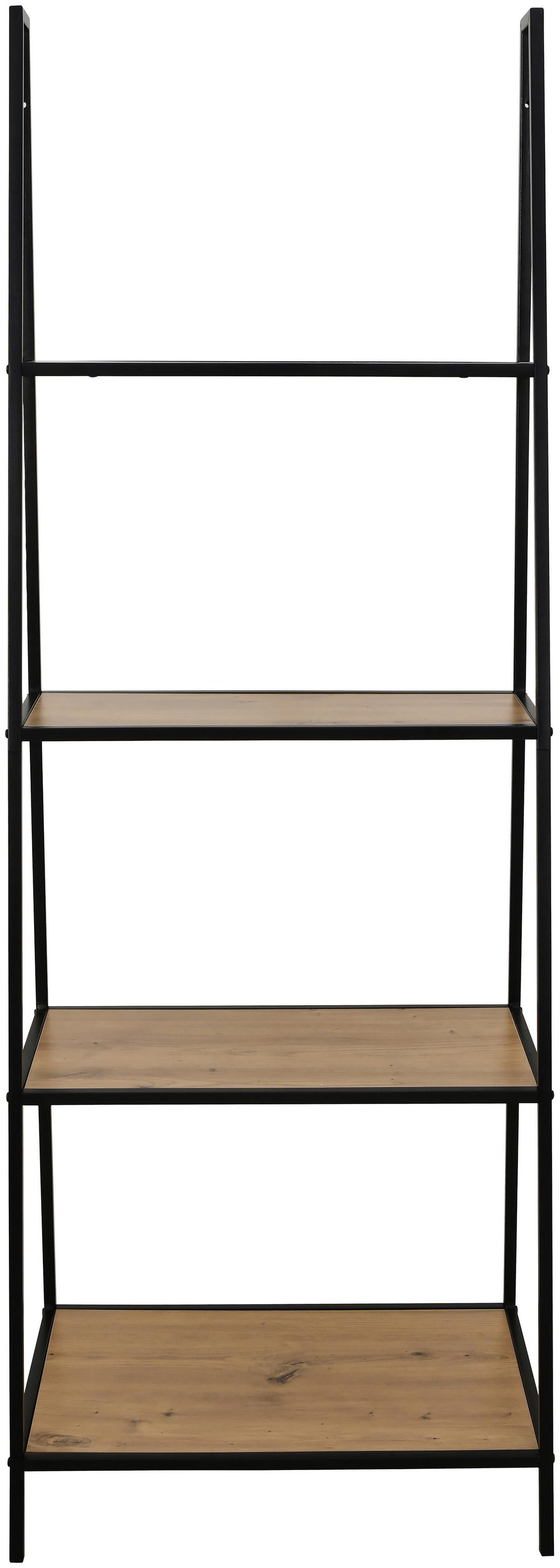 Regal Joris Naturfarben/Schwarz - Schwarz/Naturfarben, Modern, Holzwerkstoff/Metall (60/170/42cm) - Mömax