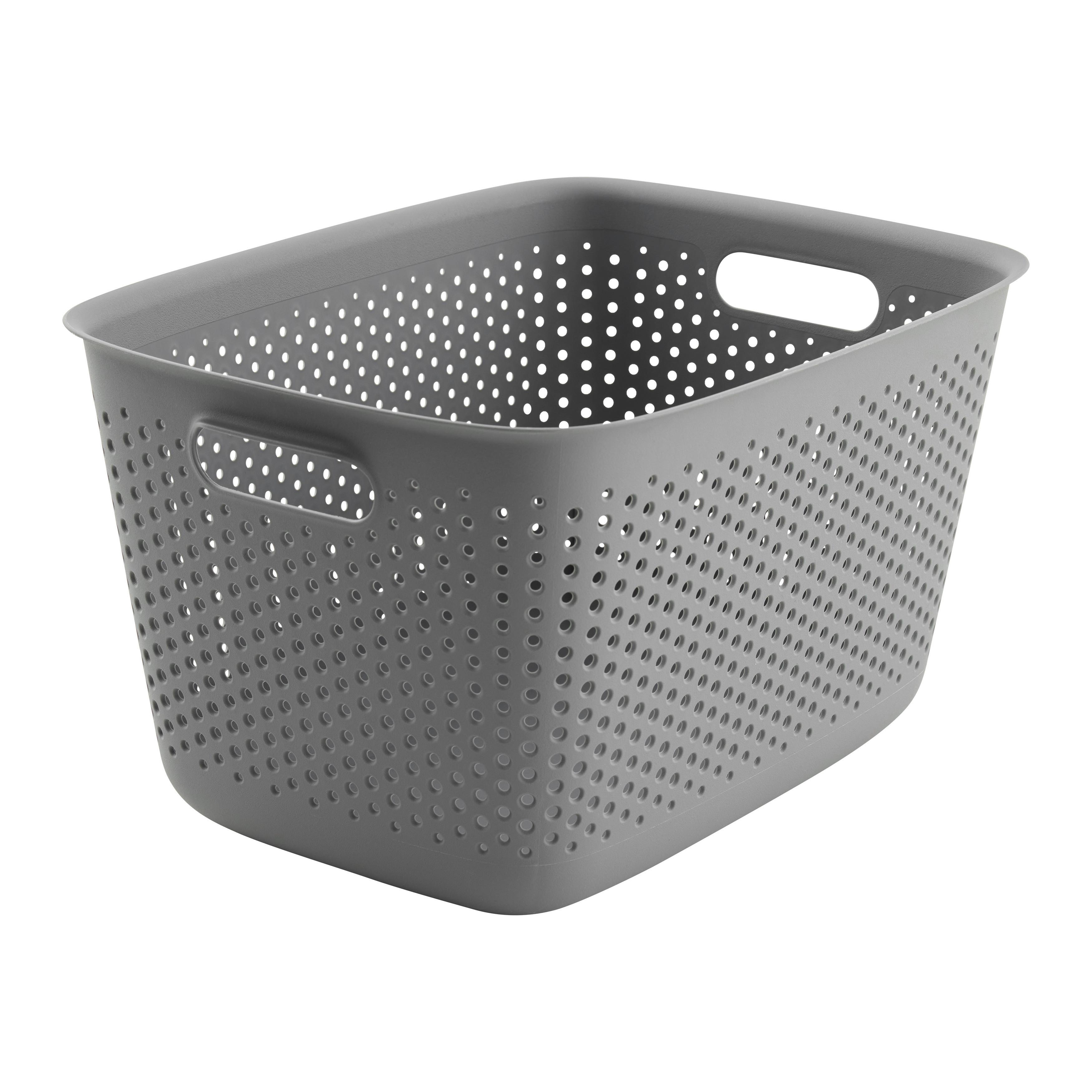 Coșuleț pentru depozitare Maja - cca. 17L - gri, Modern, plastic (39/29/22cm) - Mömax