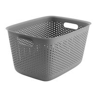 Coșuleț pentru depozitare Maja - cca. 17L - gri, Modern, plastic (39/29/22cm) - Mömax