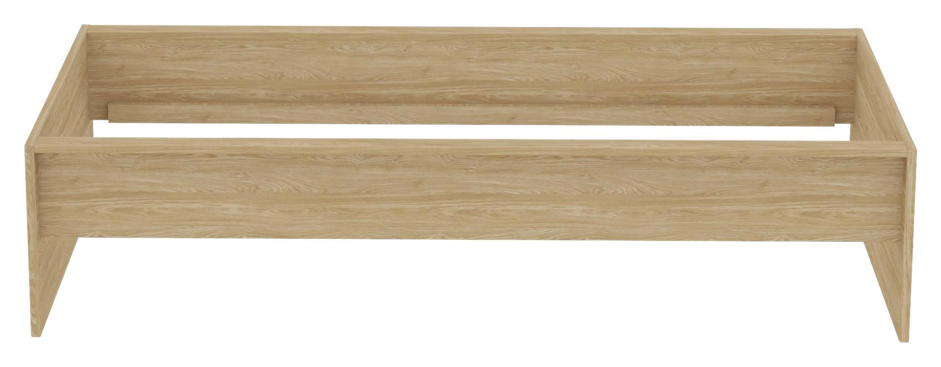Bettrahmen Unit 90 in Eichefarben - Eichefarben, Konventionell, Holzwerkstoff (90/200cm) - Based