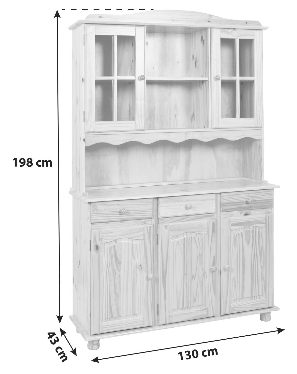 Rustikalna Kredenca Toscana, Les Bora - barve bora, Trendi, les (130/198/43cm) - MID.YOU