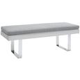 Sitzbank Grau - Chromfarben/Grau, MODERN, Textil/Metall (143/52/50cm) - Premium Living Sitzbank Grau - Chromfarben/Grau, MODERN, Textil/Metall (143/52/50cm) - Premium Living