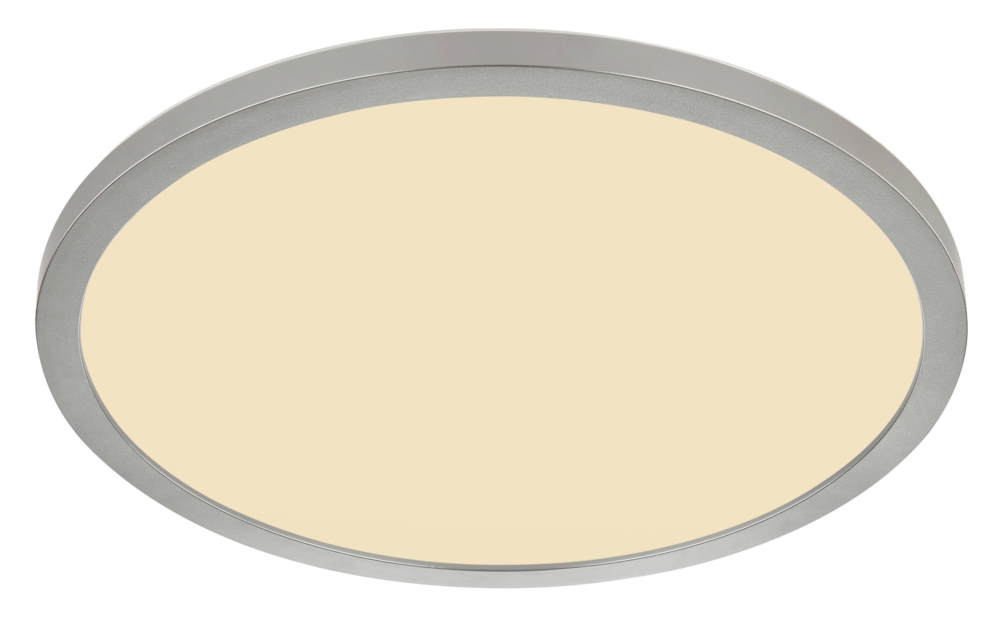 LED-Deckenleuchte Sapana Weiß/Nickelfarben max.24 Watt - Opal/Weiß, Basics, Kunststoff (42/2,5cm) - Globo