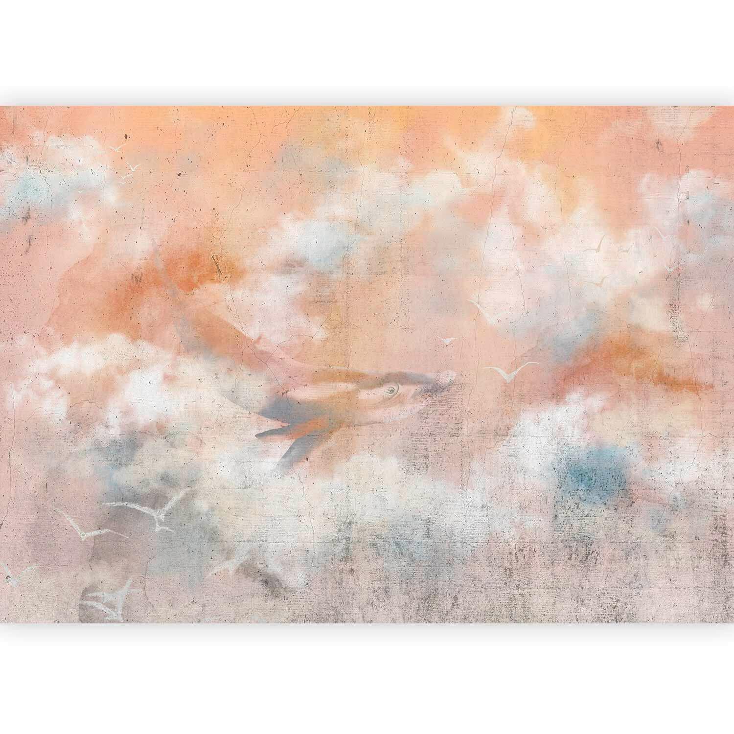 Fototapeta Sky Hunter, 250x175cm - siva/oranžna, Trendi, tekstil (250/175cm) - artgeist