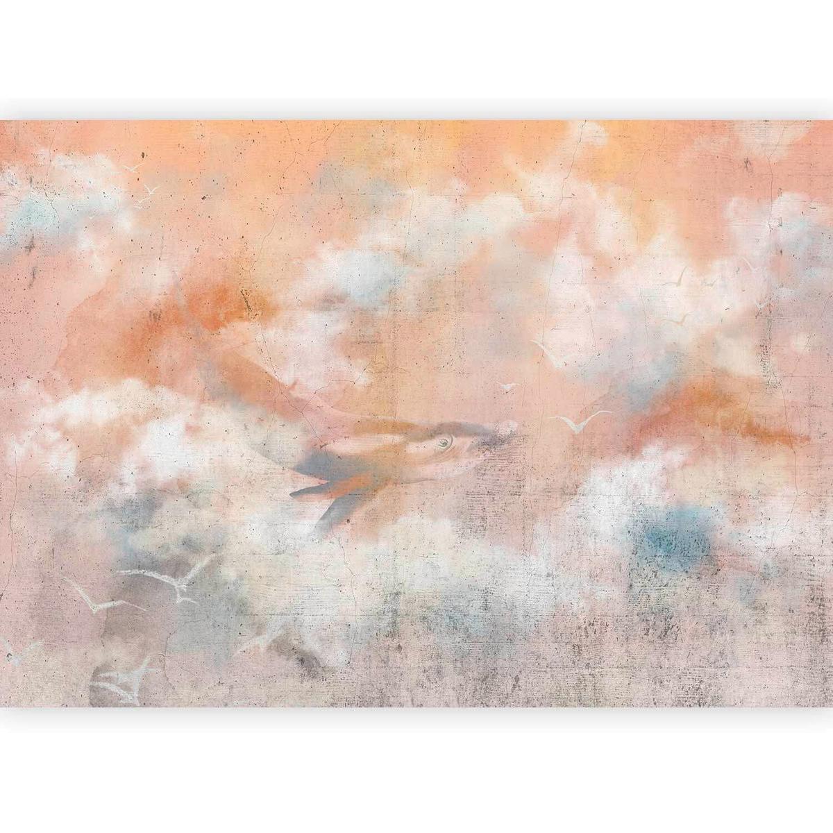 Fototapeta Sky Hunter, 250x175cm - siva/oranžna, Trendi, tekstil (250/175cm) - artgeist