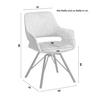 STOL MED ARMSTÖD ADRIANA - grå/svart, Modern, metall/trä (61/85/62,5cm) - Premium Living