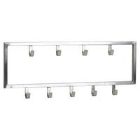 Wandgarderobe Wohnling ca. 50x20x4 cm Silberfarben - Silberfarben, MODERN, Metall (50/20/4cm) - MID.YOU