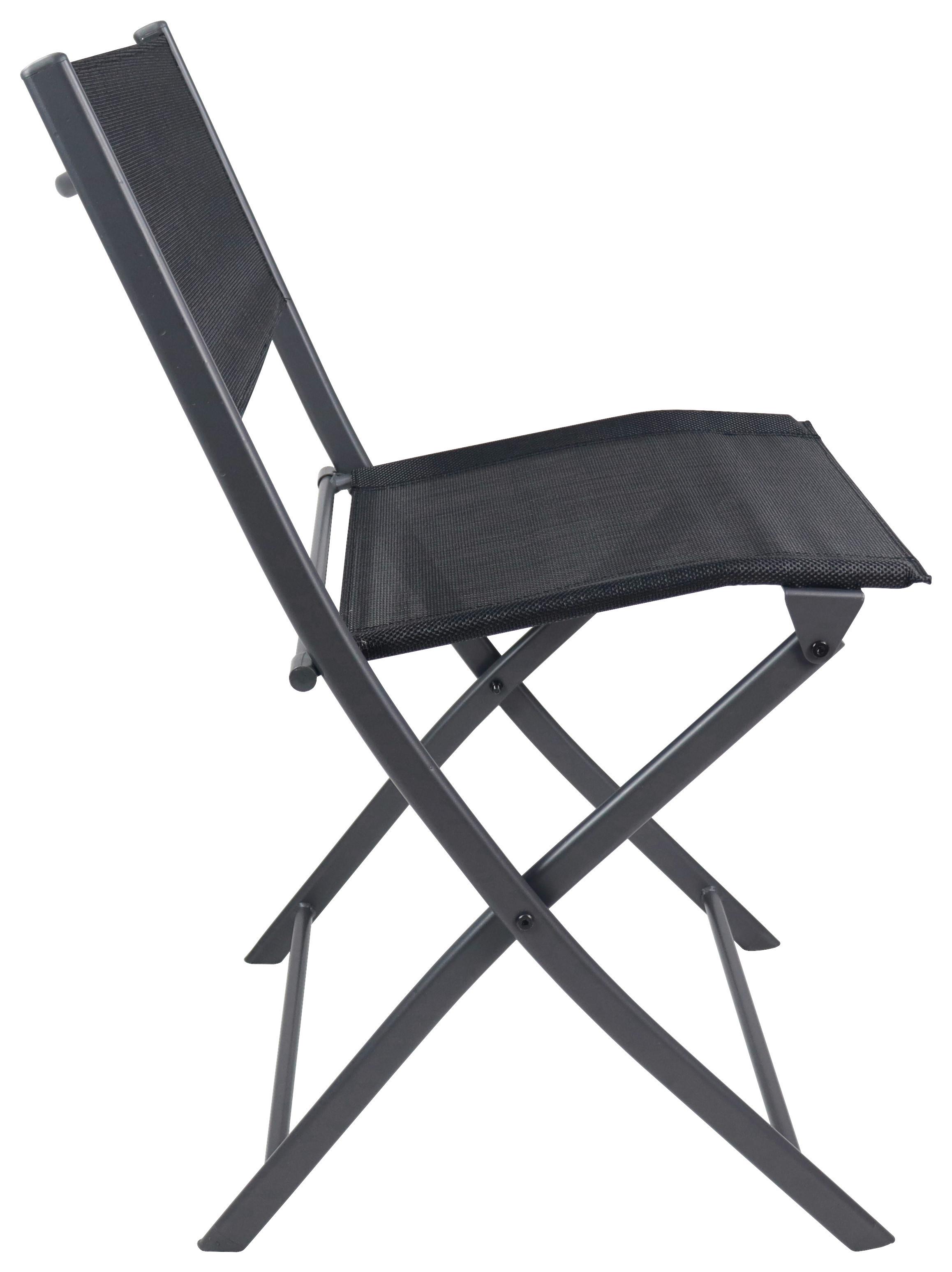 SET DE CHAISES DE JARDIN SUMILA - Schwarz, Modern, Textil/Metall (45/79/46cm) - Ambia Garden