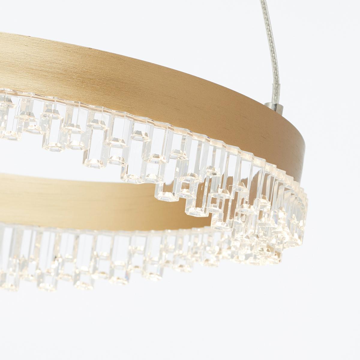 LED-Hängeleuchte Aurora Goldfarben max. 36 Watt - Goldfarben, Design, Kunststoff/Metall (50/150cm) - Brilliant