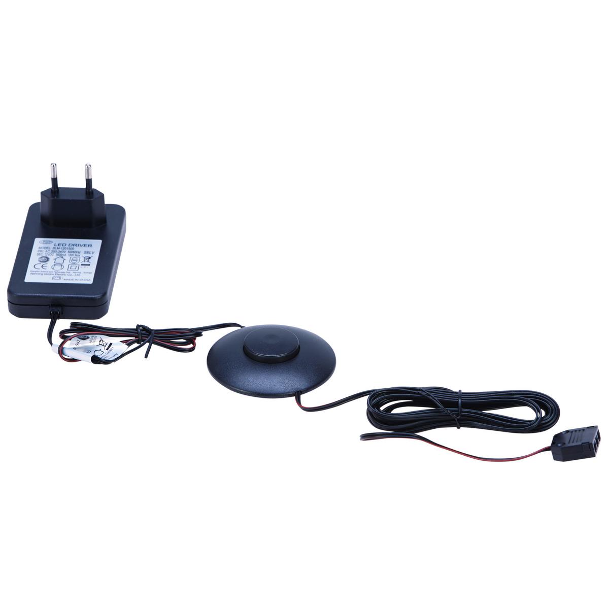 Aufbauleuchte Slimline in Schwarz max. 6 Watt - Schwarz, MODERN, Kunststoff (60cm)