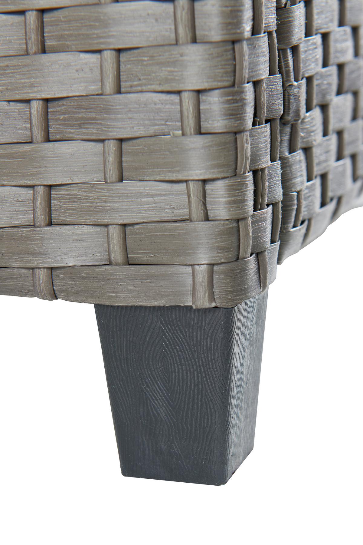 Lounge Garnitura Lisabon, Siva, Rjava, 4-Delni Set - siva/rjava, Moderno, kovina/umetna masa - Modern Living