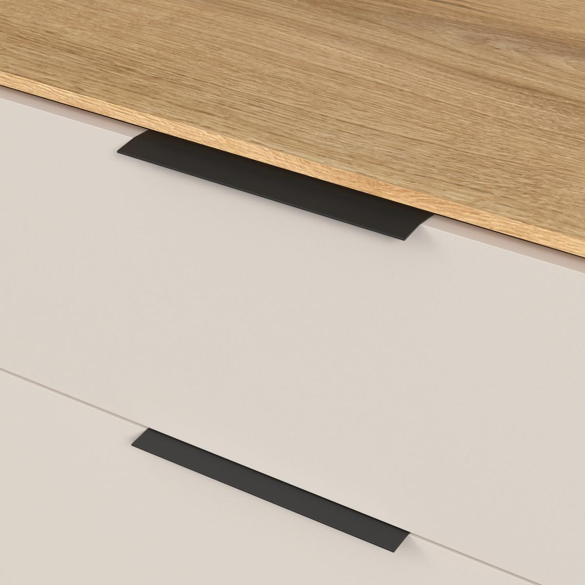 Comodă cu usi KING - cașmir/culoare lemn stejar, Modern, material pe bază de lemn (170/90/40cm) - Modern Living
