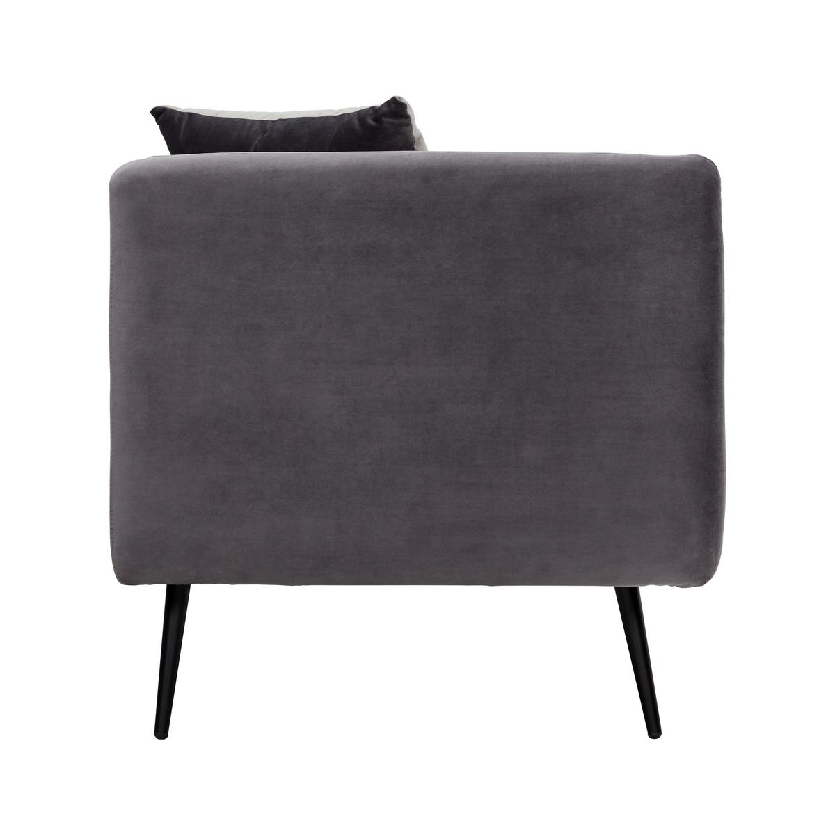 Rekamié Emilia - sötétszürke/szürke, Modern, textil/fa (75/73/162cm) - Bessagi Home