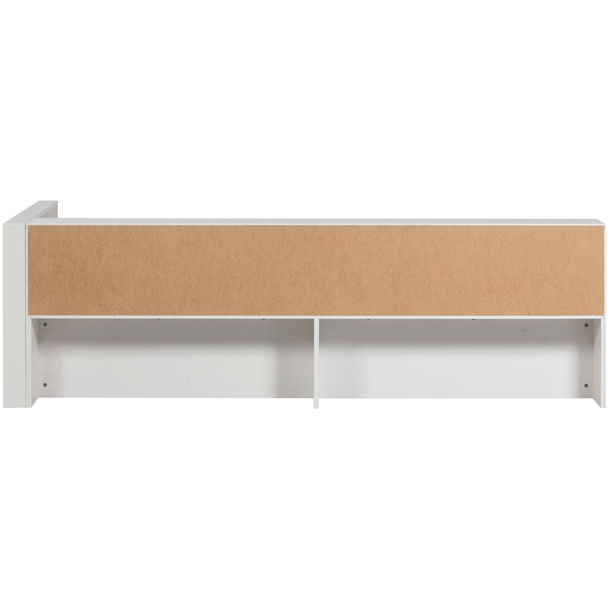 Bodenbett Carter Weiß ca. 90x200 cm - Weiß, Basics, Holz (90/200cm) - MID.YOU