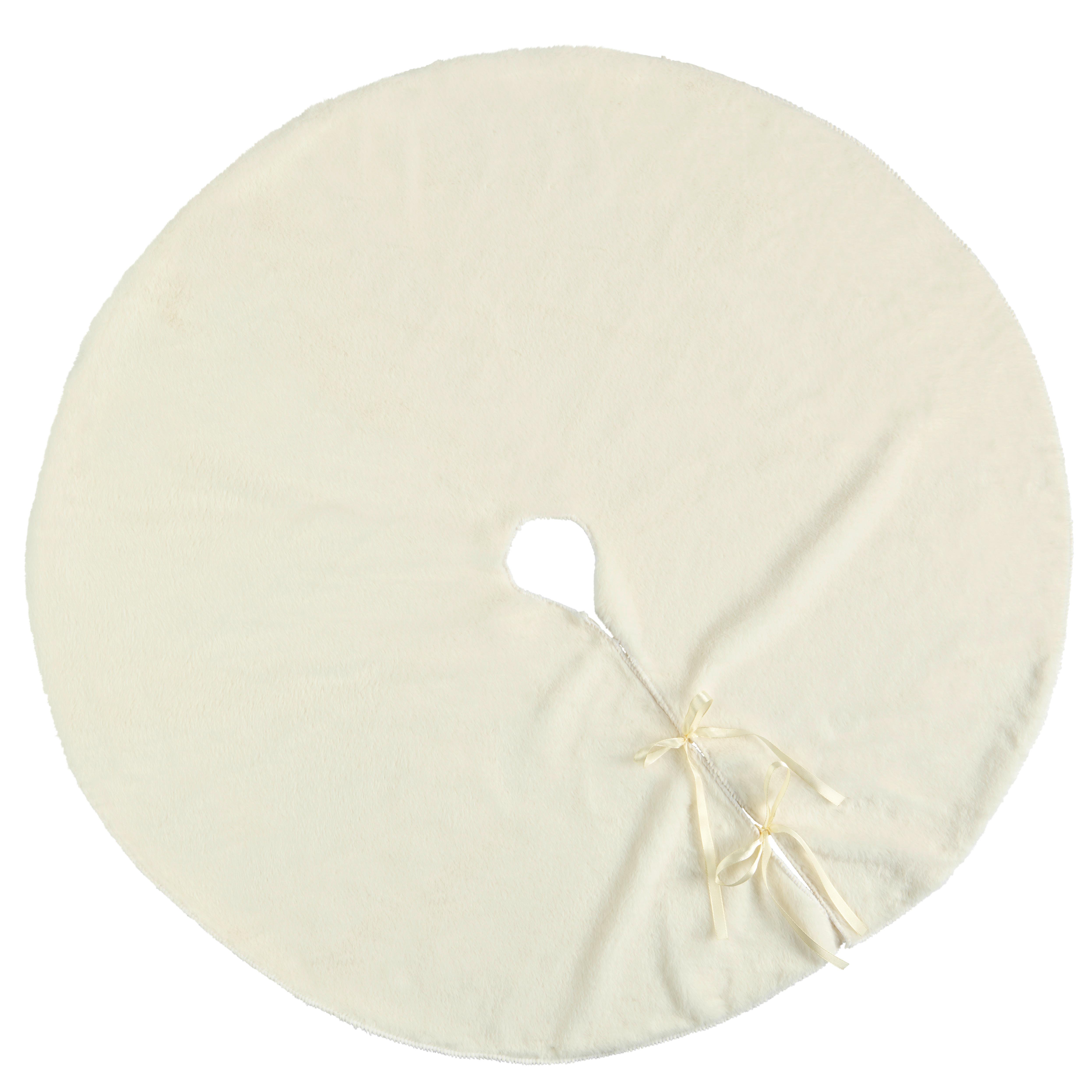 Christbaumdecke Sven Weiß - Weiß, Textil (90cm) - Mömax