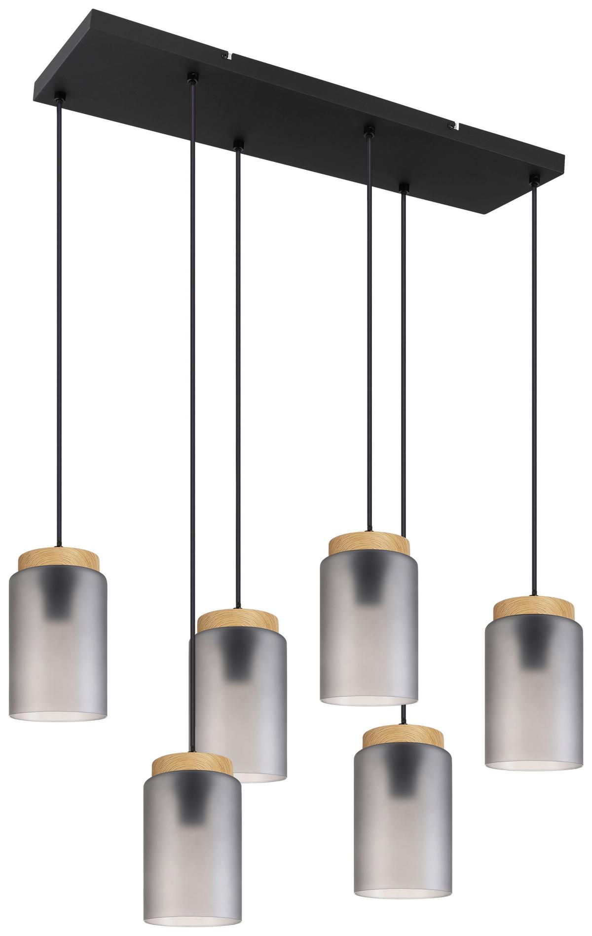 LAMPA WISZĄCA MAJA - czarny/szary, Trend, metal/szkło (77,5/24/120cm) - Novel