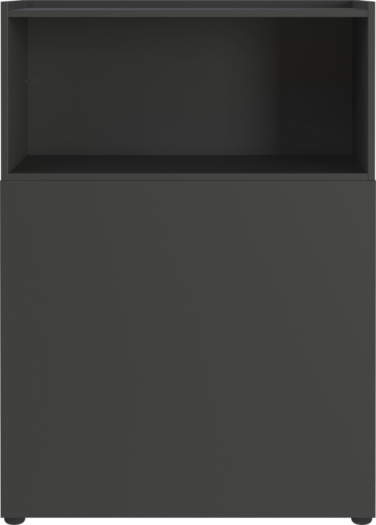 Raumteiler Ribera in Graphitfarben - Graphitfarben/Schwarz, Modern, Holzwerkstoff/Kunststoff (80/112/44cm) - Premium Living