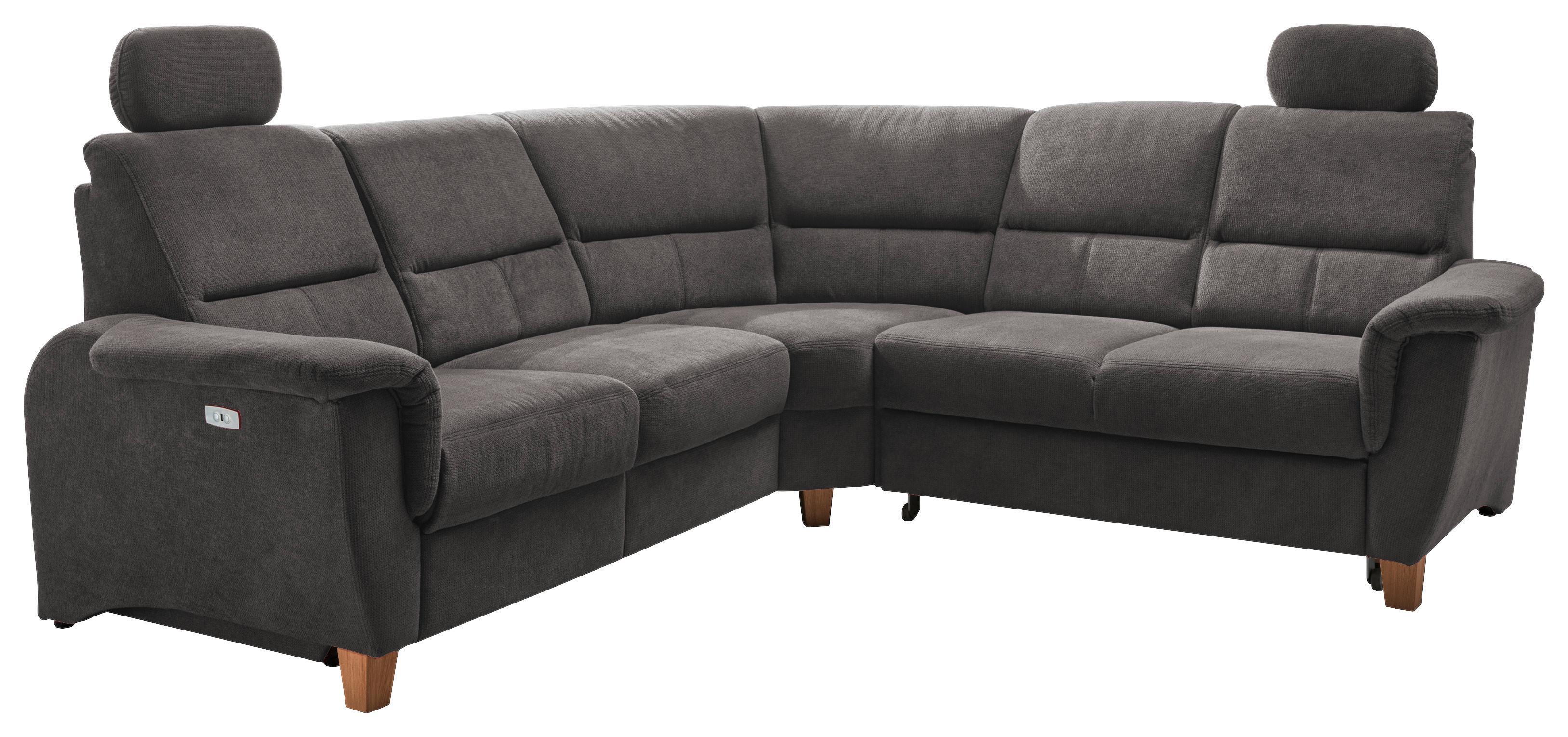 Ecksofa Parole Anthrazit Struktur - Wildeiche/Anthrazit, KONVENTIONELL, Holz/Textil (241/238cm) - Livetastic