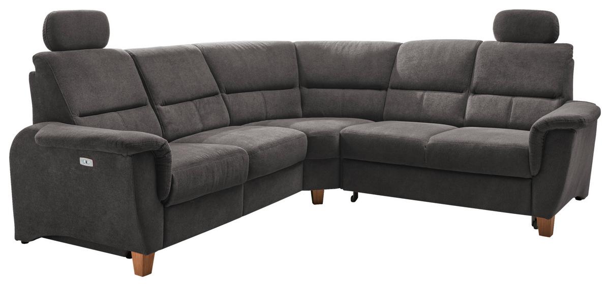 Ecksofa Parole Anthrazit Strutkur - Wildeiche/Anthrazit, KONVENTIONELL, Holz/Textil (241/238cm) - Livetastic