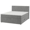 Boxspring Krevet Nikol - siva, drvni materijal/tekstil (160/200cm) - Based