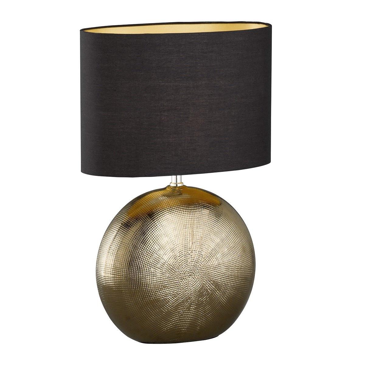LAMPA STOŁOWA 50556 FORO - kolor brązu/czarny, Konventionell, tworzywo sztuczne/ceramika (34/17/53cm) - Fischer & Honsel