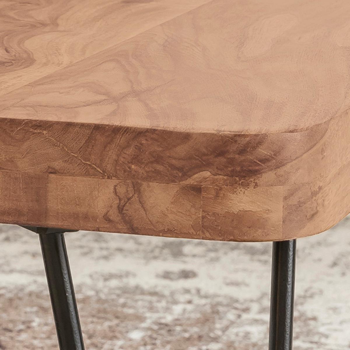 Sitzbank "Bagli", aus Akazie - Schwarz/Akaziefarben, MODERN, Holz/Metall (160/45/40cm) - MID.YOU
